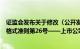 证监会发布关于修改〈公开发行证券的公司信息披露内容与格式准则第26号——上市公司重大资产重组〉的决定