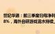 世纪华通：前三季度归母净利润14.29亿元，同比增长107.18%，海外自研游戏流水持续上升