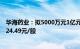 华海药业：拟5000万元1亿元回购公司股份，回购价格不超24.49元/股