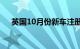 英国10月份新车注册量同比增长14.3%