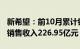 新希望：前10月累计销售生猪1453.29万头，销售收入226.95亿元