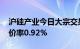 沪硅产业今日大宗交易成交8517.6万元，溢价率0.92%