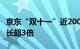 京东“双十一”近20000个品牌成交额同比增长超3倍