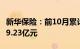 新华保险：前10月累计原保险保费收入约1529.23亿元