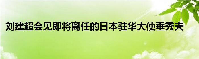 刘建超会见即将离任的日本驻华大使垂秀夫