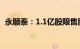 永顺泰：1.1亿股限售股11月16日上市流通