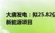 大唐发电：拟25.82亿元投建浙江富阳等4个新能源项目