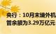 央行：10月末境外机构在中国债券市场的托管余额为3.29万亿元