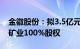 金徽股份：拟3.5亿元收购关联方所持向阳山矿业100%股权