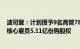 波司登：计划授予9名高管7840万股奖励股份，授予170名核心雇员5.11亿份购股权