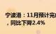 宁波港：11月预计完成货物吞吐量8042万吨，同比下降2.4%