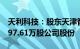 天利科技：股东天津智汇计划最高清仓减持197.61万股公司股份