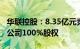 华联控股：8.35亿元竞得深物业A所持景恒泰公司100%股权