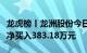 龙虎榜丨龙洲股份今日涨停，营业部席位合计净买入383.18万元