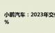 小鹏汽车：2023年交付14万辆车，同比增17%