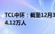 TCL中环：截至12月31日，公司股东人数为24.12万人