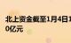 北上资金截至1月4日13时40分净卖出A股超70亿元