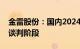 金雷股份：国内2024年订单目前尚处于商务谈判阶段