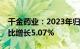 千金药业：2023年归母净利润3.19亿元，同比增长5.07%