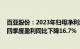 百亚股份：2023年归母净利润2.33亿元，同比涨24.58%，四季度盈利同比下降16.7%