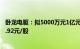 卧龙电驱：拟5000万元1亿元回购公司股份，回购价不超16.92元/股