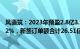 风语筑：2023年预盈2.8亿3.9亿元，同比增323.96%490.52%，新签订单额合计26.51亿元