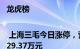 龙虎榜 | 上海三毛今日涨停，营业部席位合计净卖出729.37万元