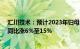 汇川技术：预计2023年归母净利润45.79亿元49.68亿元，同比涨6%至15%