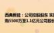 西典新能：公司控股股东 实控人之一 董事长盛建华提议回购5500万至1.1亿元公司股份