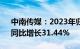 中南传媒：2023年归母净利润18.39亿元，同比增长31.44%