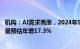 机构：AI需求高涨，2024年Server DRAM单机平均搭载容量预估年增17.3%