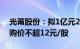 光莆股份：拟1亿元2亿元回购公司股份，回购价不超12元/股