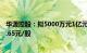 华源控股：拟5000万元1亿元回购公司股份，回购价不超11.65元/股