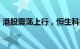 港股震荡上行，恒生科技指数涨幅扩大至1%