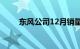 东风公司12月销量同比增长41.5%