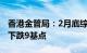 香港金管局：2月底综合利率为2.78厘，环比下跌9基点