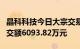 晶科科技今日大宗交易成交1819.05万股，成交额6093.82万元