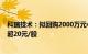 科瑞技术：拟回购2000万元4000万元公司股份，回购价不超20元/股