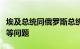 埃及总统同俄罗斯总统通电话，讨论巴以局势等问题