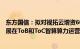 东方国信：拟对视拓云增资6000万元获其17.65%股权，拓展在ToB和ToC智算算力运营业务布局