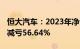 恒大汽车：2023年净亏损119.95亿元，同比减亏56.64%