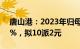 唐山港：2023年归母净利润同比增长13.93%，拟10派2元