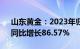 山东黄金：2023年归母净利润23.28亿元，同比增长86.57%