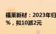 福莱新材：2023年归母净利润同比下滑7.06%，拟10派2元