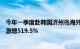 今年一季度赴韩国济州岛海外游客数量达36.4万人次，同比激增519.5%