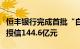 恒丰银行完成首批“白名单”项目审批，合计授信144.6亿元