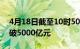 4月18日截至10时50分，沪深两市成交额突破5000亿元