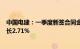 中国电建：一季度新签合同金额合计3311.18亿元，同比增长2.71%