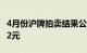 4月份沪牌拍卖结果公布，平均成交价为93022元