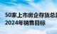 50家上市房企存货总量持续下降，仅4家明确2024年销售目标